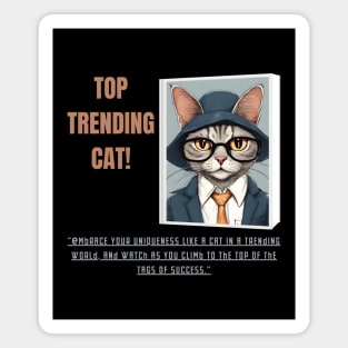 Top Trending Cat! Motivational and Inspirational Quote Magnet